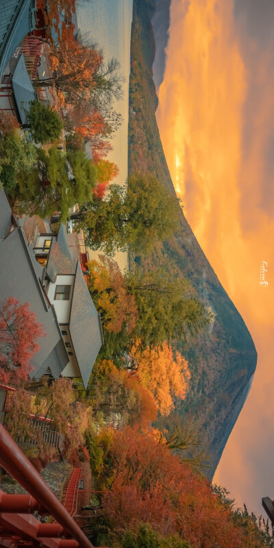 秋天 田野 天空 小清新 治愈系 手机壁纸 全面屏壁纸图源kelvin李