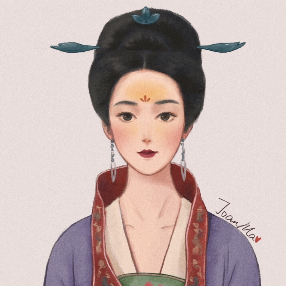 花木兰 mulan 插画 头像 儿童画手绘 板绘