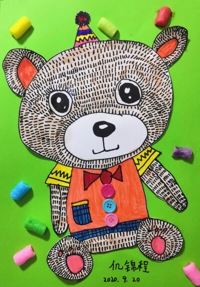 泰迪熊,小熊 少儿美术·儿童美术·创意美术·综合美术·儿童画.