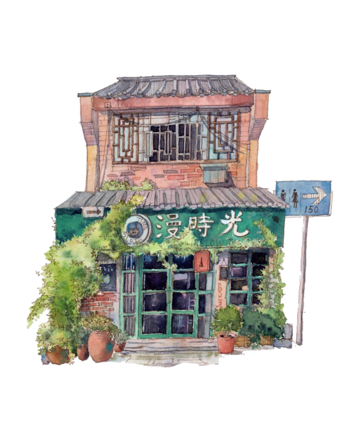 日式建筑插画 堆糖 美图壁纸兴趣社区