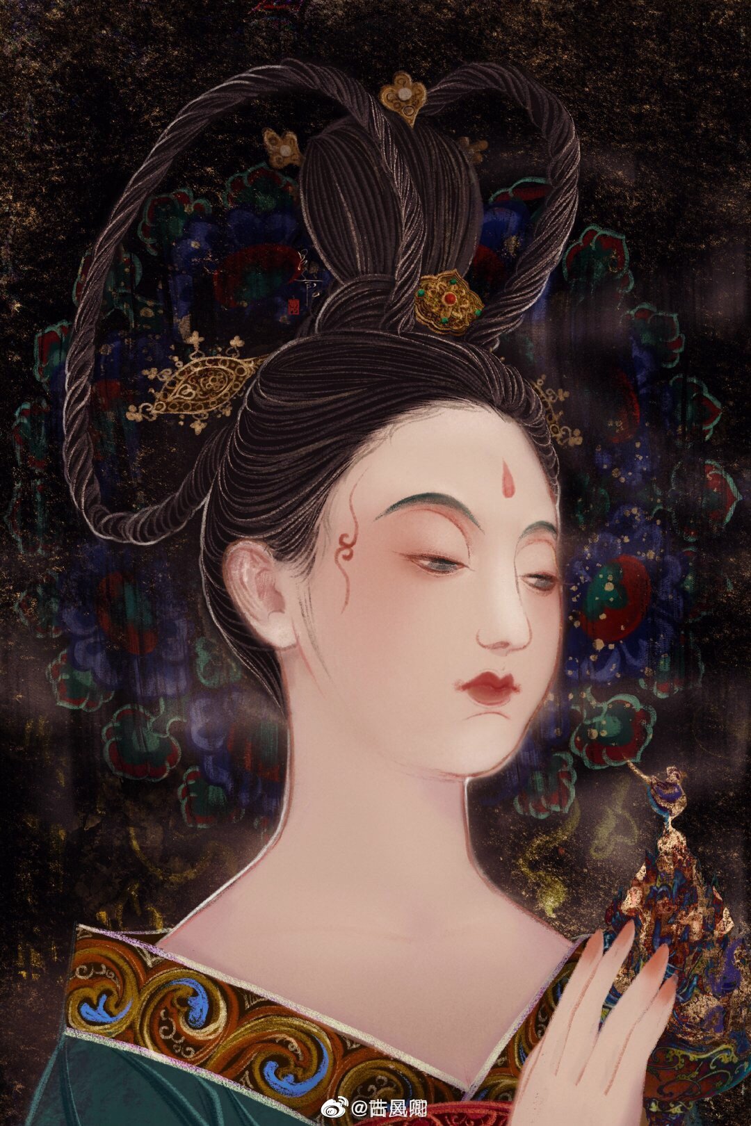 唐风人物插画.(画师@陆曼陀 ) - 堆糖,美图壁纸兴趣社区