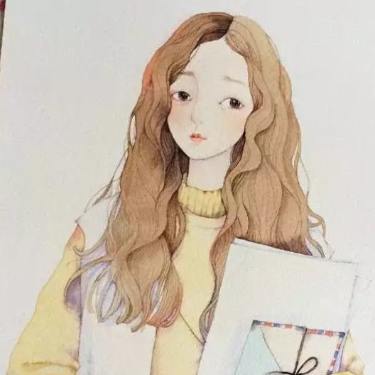 头像–女生–婉约–插画