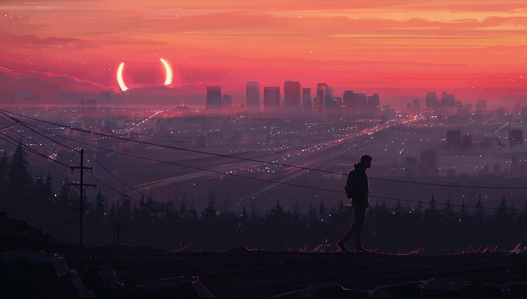 日暮孤单时 插画 by_画师alena aenami