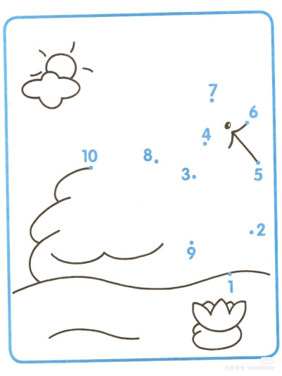 1-10数字连线绘画