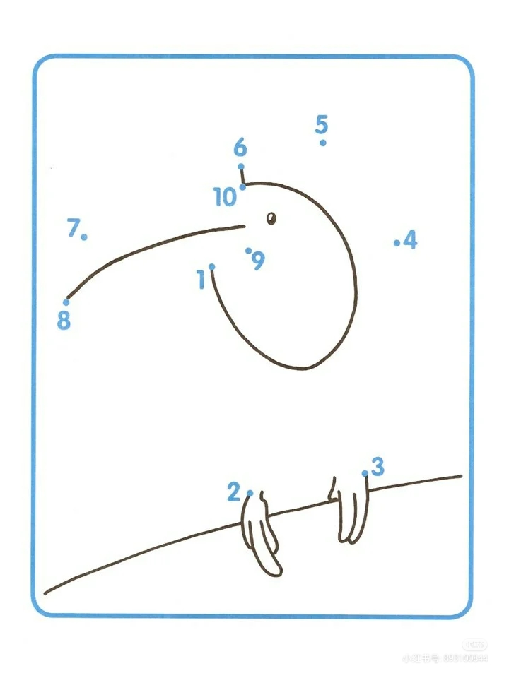 幼儿园数字连线绘画