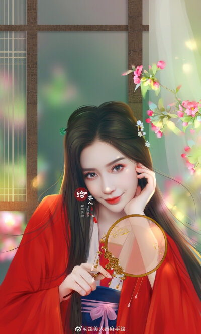 微博:绘美人睿麻手绘 禁止盗图二改 转载注明出处 赵丽颖 angelababy