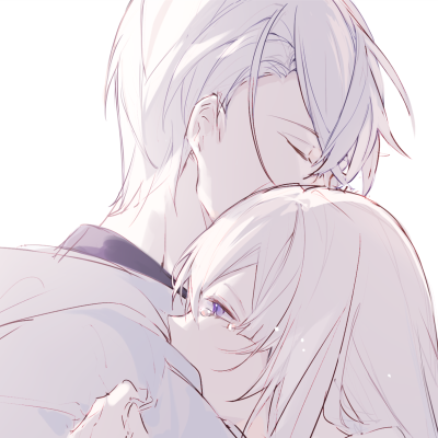 动漫情侣头像◇虎斑自截 图片来源:pixiv
