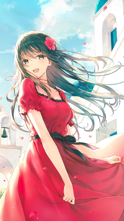 手绘插画二次元少女超清美图来自其他网站侵权删