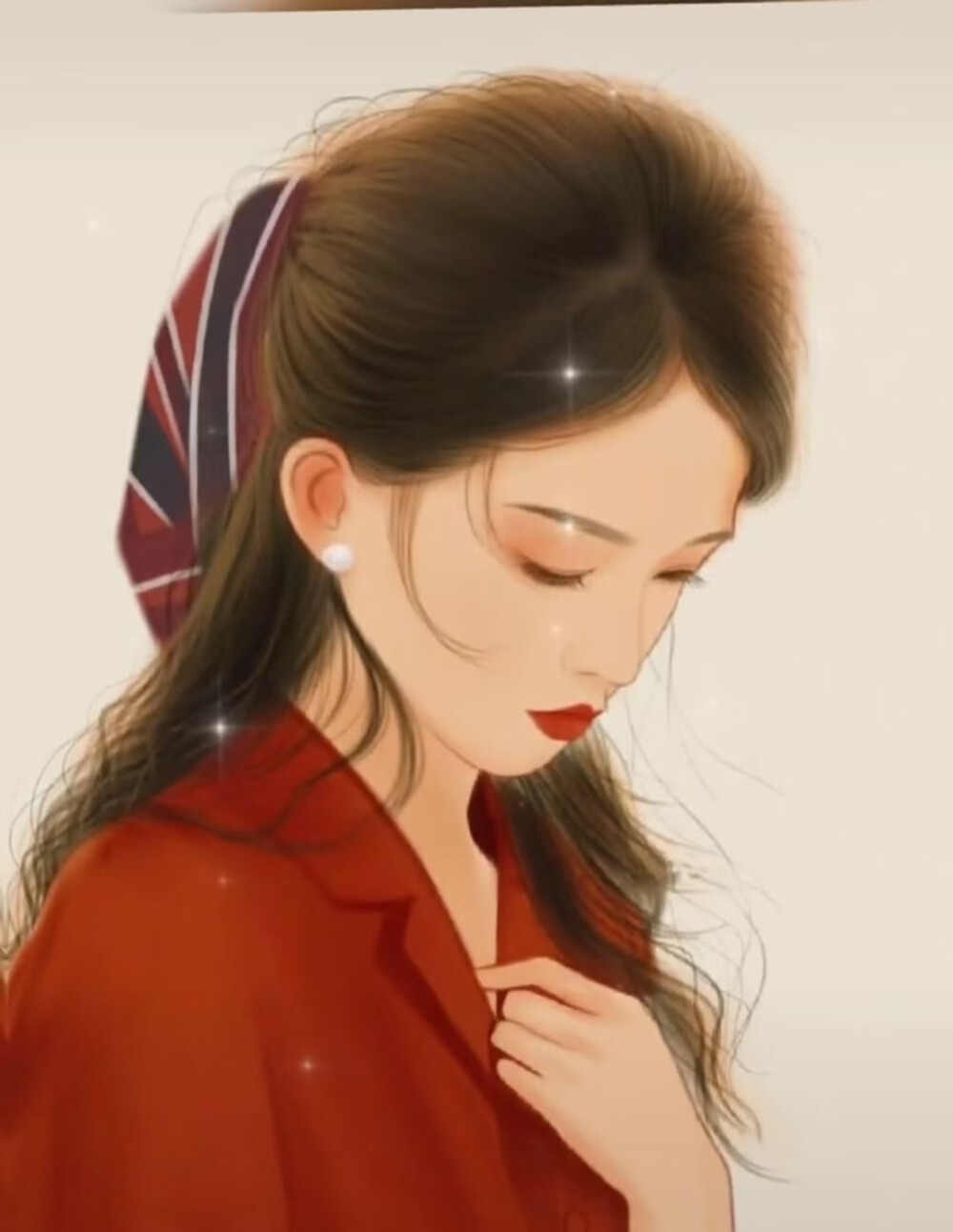 头像 红衣 女孩 长发 - 堆糖,美图壁纸兴趣社区