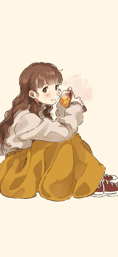 甜美二次元女生插画壁纸