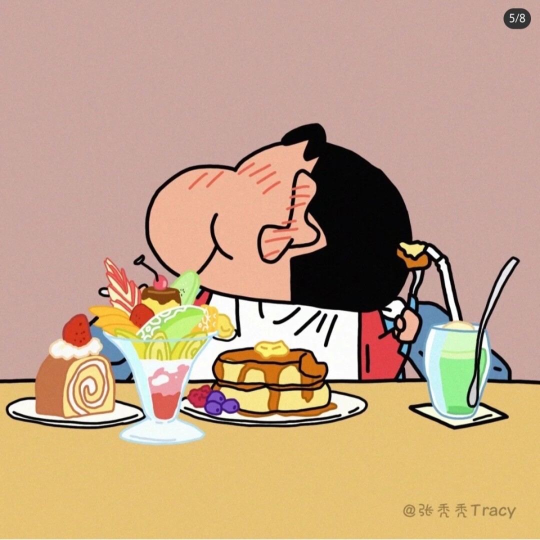 卡通美食女孩吃货图片素材免费下载 - 觅知网