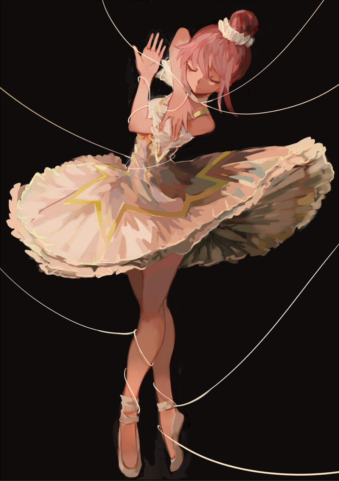 一套可爱的芭蕾舞者在粉红色的芭蕾舞裙插画图片素材_ID:304568268-Veer图库