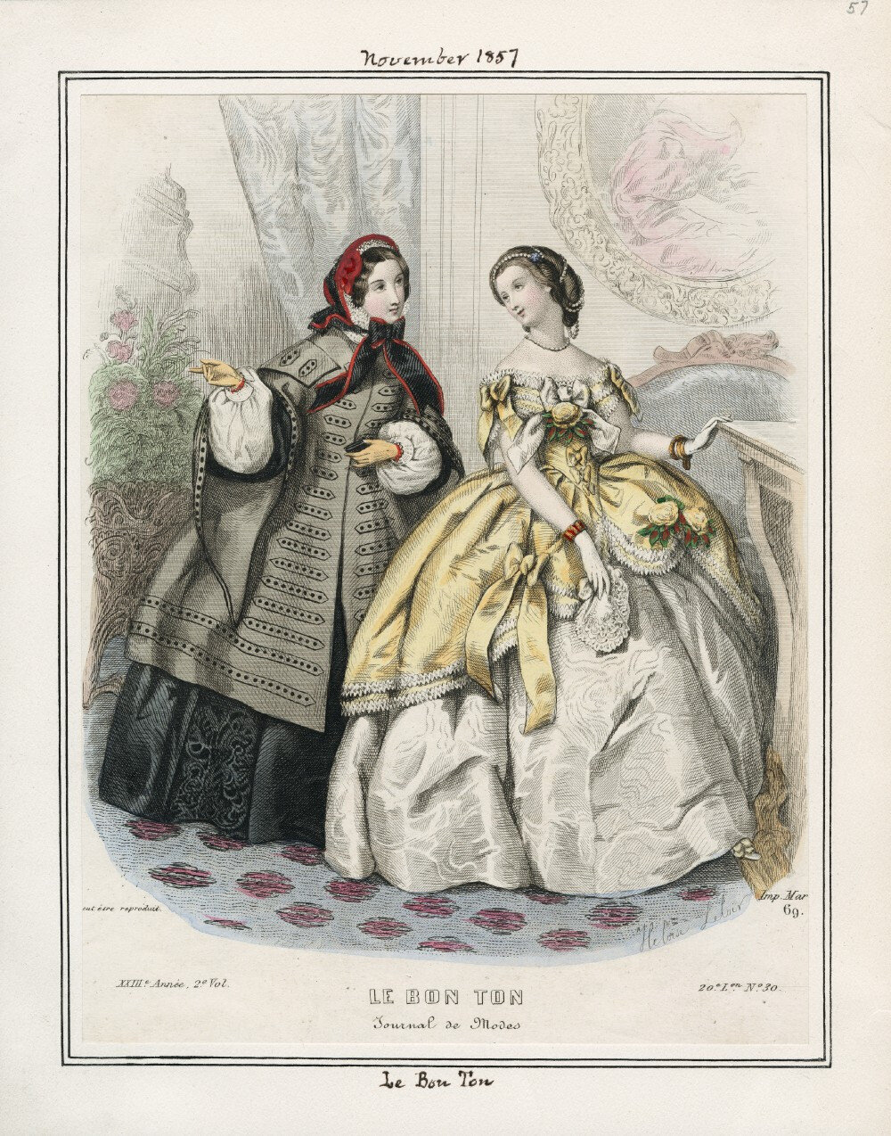 维多利亚时代女装插画