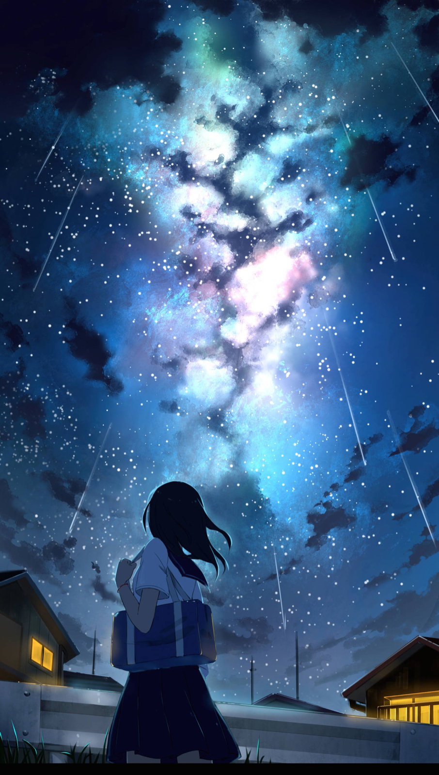 少女与星空