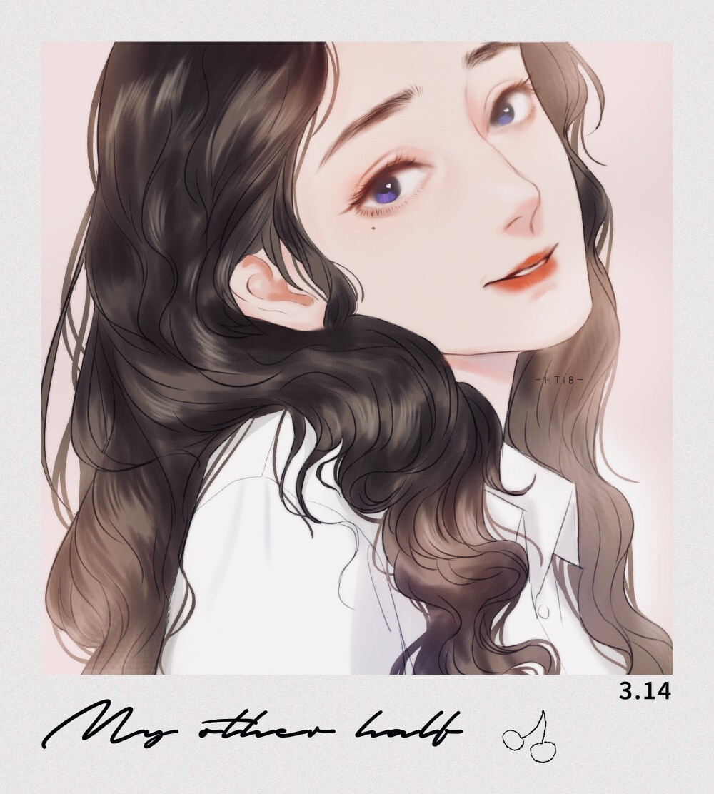 迪丽热巴手绘图源微博hti8