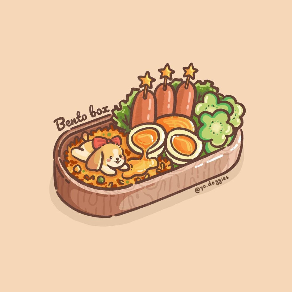 美食绘,插画师:yo,doggies!