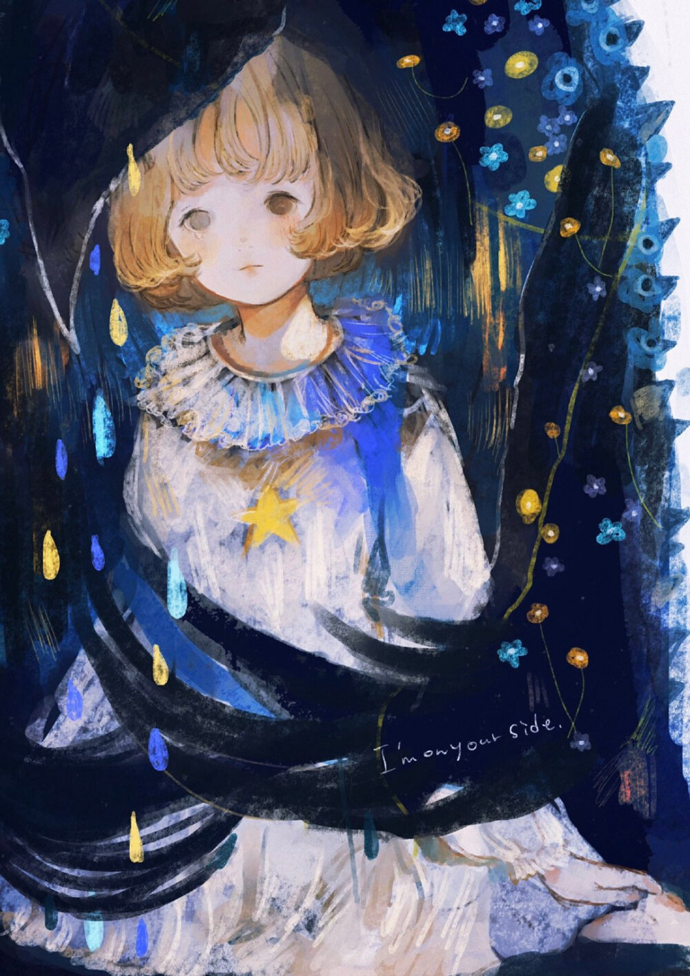 插画摘星女孩