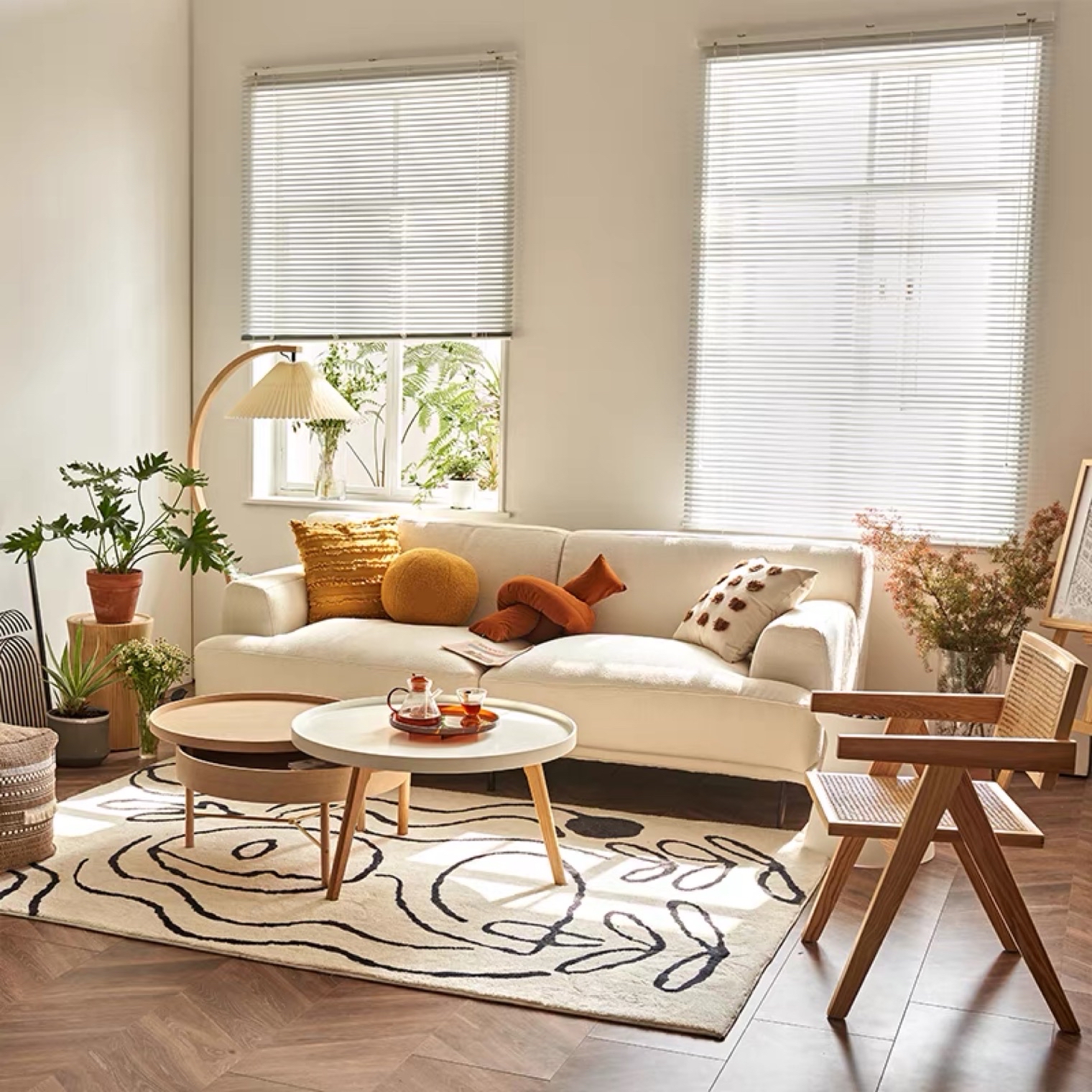 看不腻的复古绿沙发🌲秋日氛围感满满的客厅_朴愫木作-站酷ZCOOL