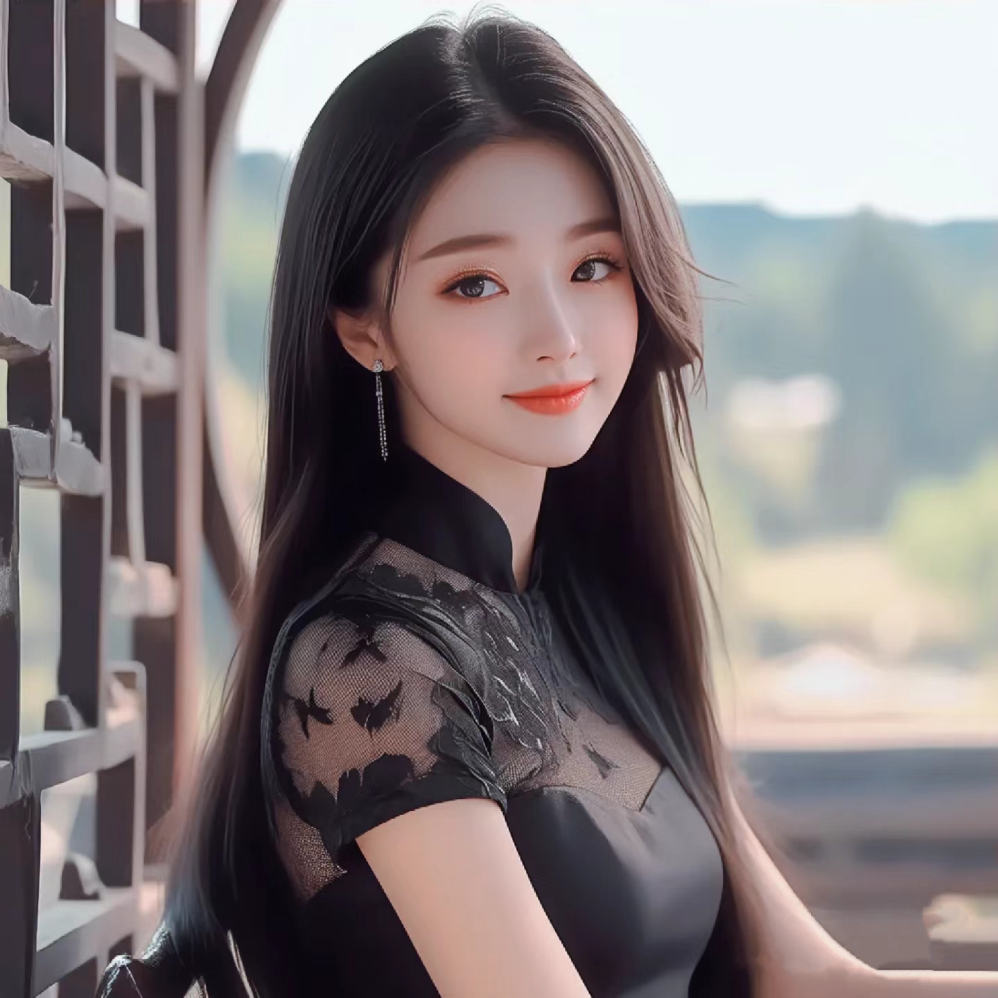 美女图片微信头像侧脸_美女头像