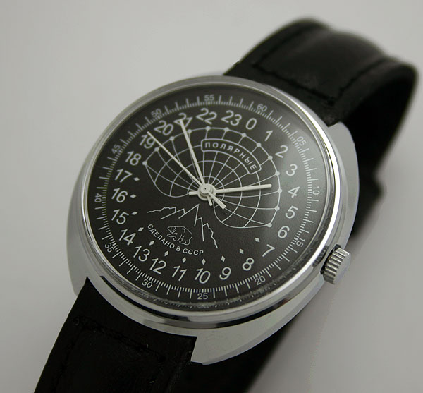 俄罗斯raketa 24小时制机械表 raketa polar 24-hour mechanical