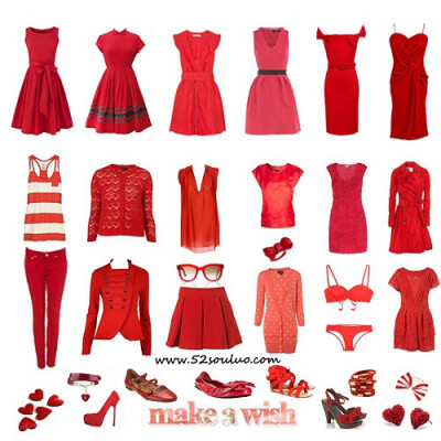各种红裙子