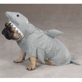 ferocious shark halloween dog costume狗狗鲨鱼装