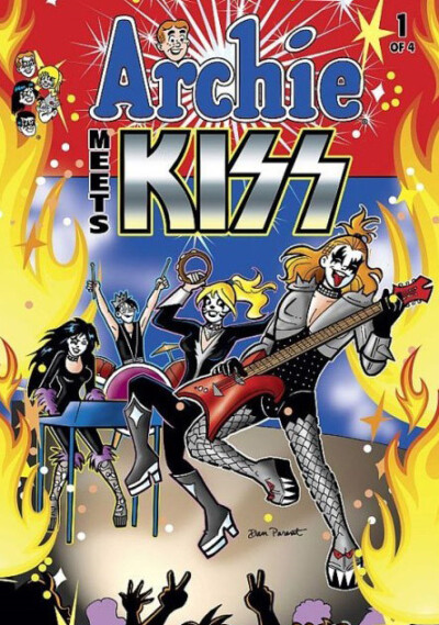 《archie meets kiss》,故事情节为kiss乐队成员如何保护漫画不受怪物