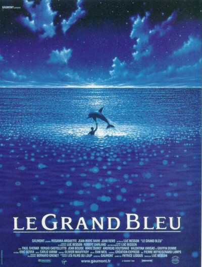 《碧海蓝天》电影海报碧海蓝天 le grand bleu (1988)夜海倾情 | 碧海