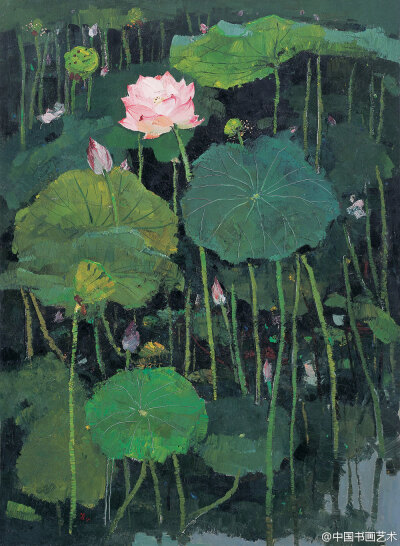 收集 点赞 评论 吴冠中 油画《睡莲 吴冠中说"自己作画