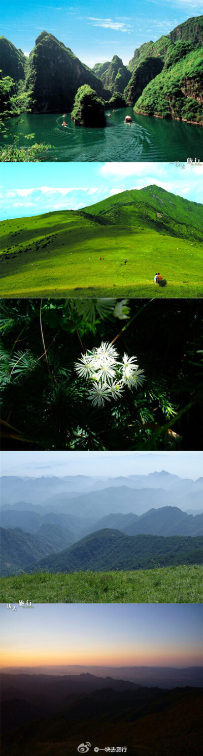 穿过那片松林,踩着地上松软的松针,眼前是漫山的山花和那一片豁然开朗