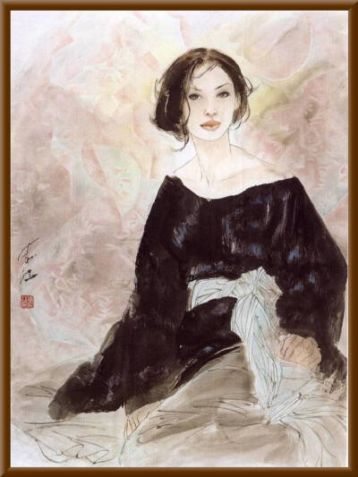 冯长江工笔人物画