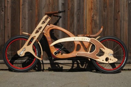 加拿大masterworks 工作室出品的木头自行车,使用的材料是产自san