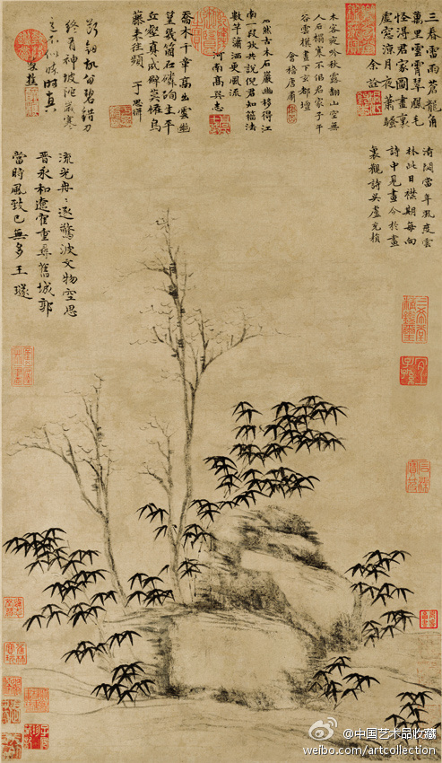 3×37.3cm,北京故宫博物院藏 此图是元四大家之一倪瓒的代表作.