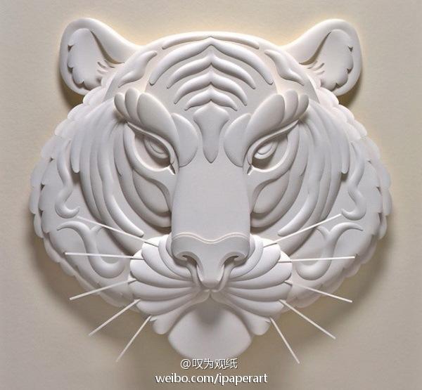 纸雕的老虎图片来源jeffnishinaka工业设计