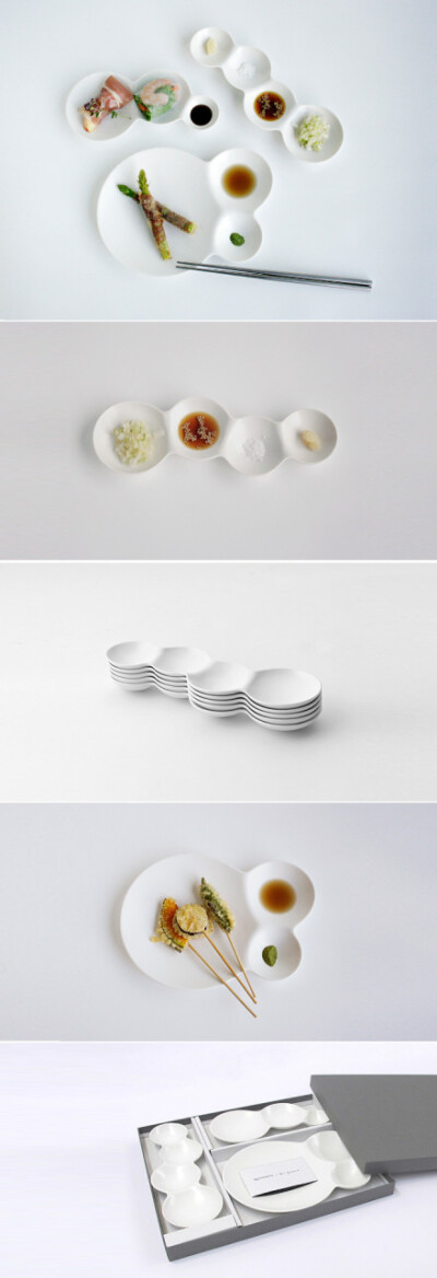日本设计品牌metaphys的一套餐具作品.