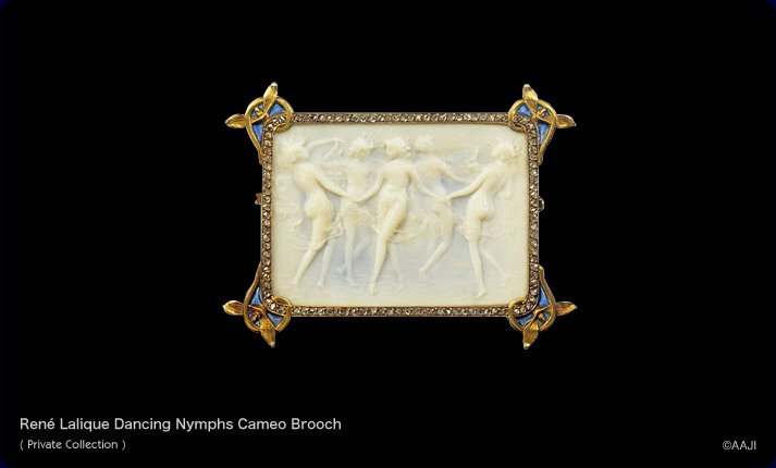 rene lalique dancing nymphs cameo brooch rené lalique赫奈.