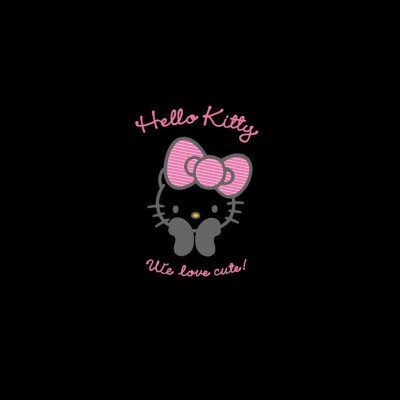 黑粉色 hello kitty