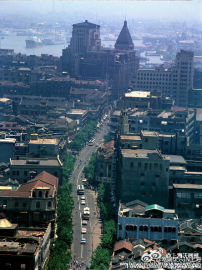 1981年航拍南京东路,曾今的上海