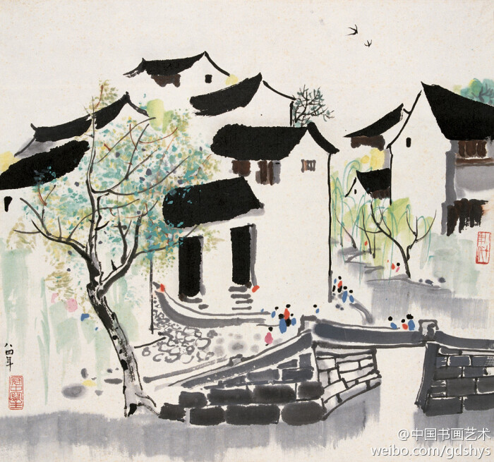 作为生于江南,长于水乡的画家,吴先生对江南水乡有着浓厚的深情.