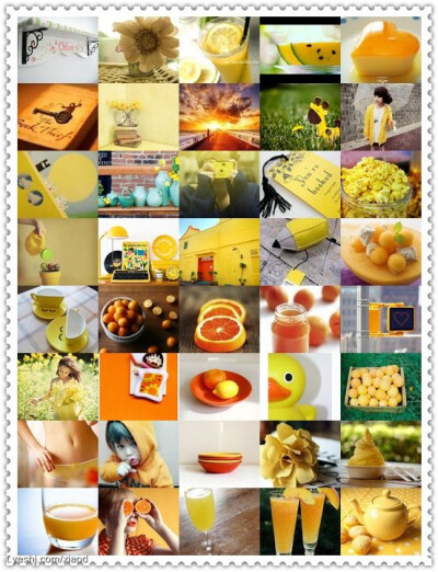 【各种黄】apricot 杏黄;lemon 柠檬黄;maize 玉米黄;orange 橘黄