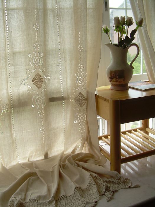 希腊棉麻钩针窗帘(150*260 堆糖,美图壁纸兴趣社区