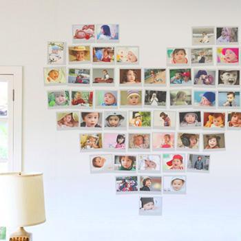 冲冠特价 墙贴纸 心形照片墙 卧室相片墙创意组合照片贴房间装饰