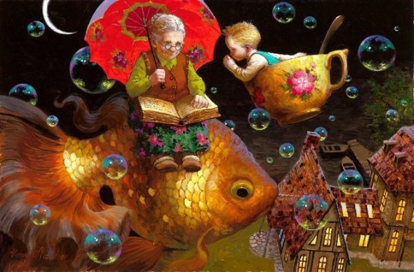 victornizovtsev创意童话油画作品