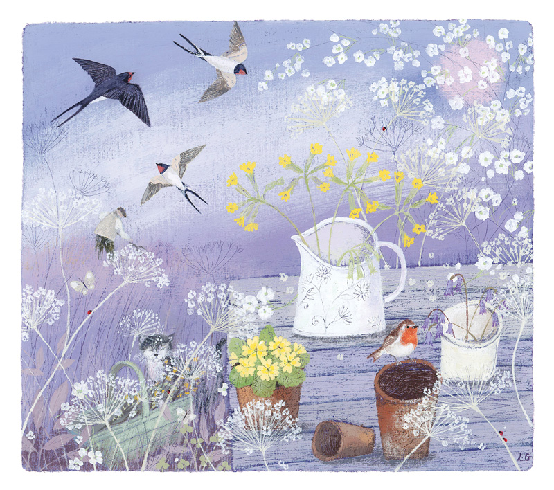 插画家 lucy grossmith,春天的花园