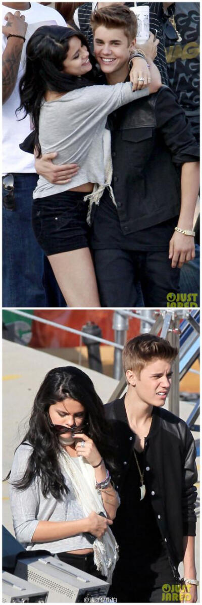 selena gomez & justin bieber 这帅小伙长大了抱得美人归了.