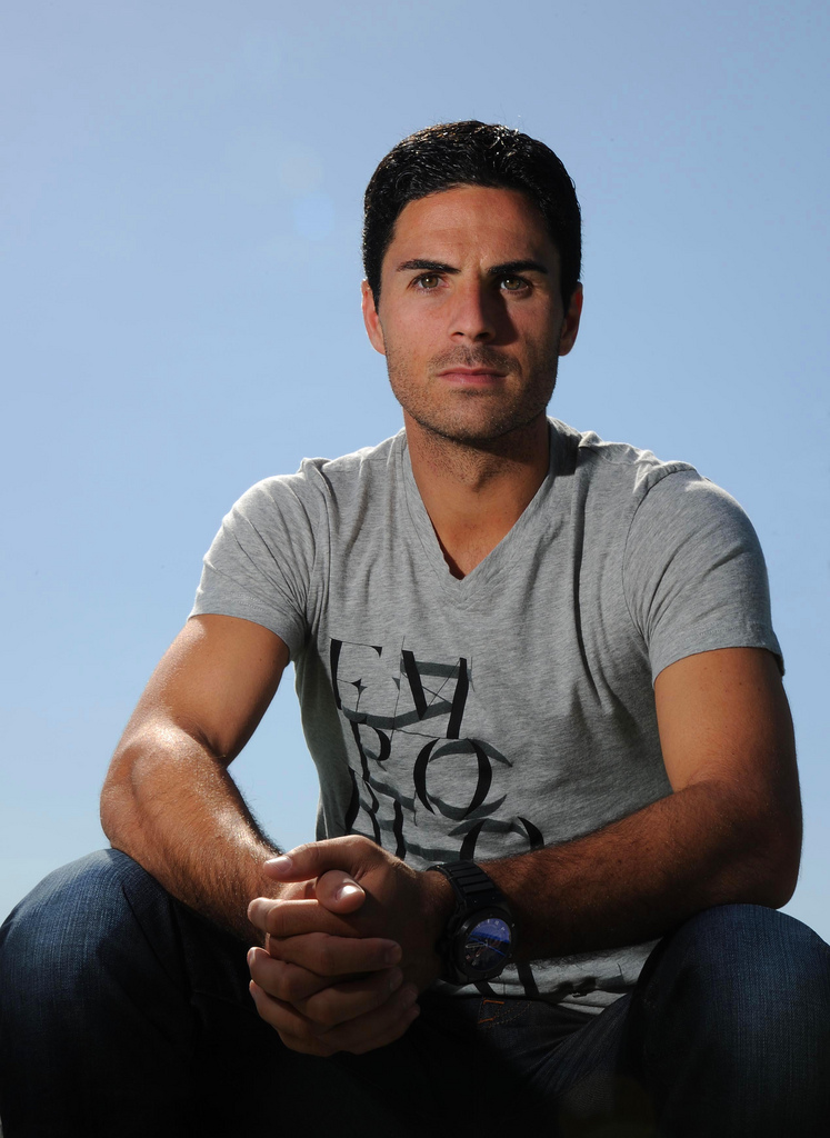 mikel arteta arsenal magazine photoshoot.