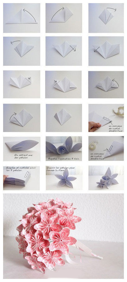 折纸花束教程,非常详细!