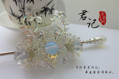 古风,发冠,银白