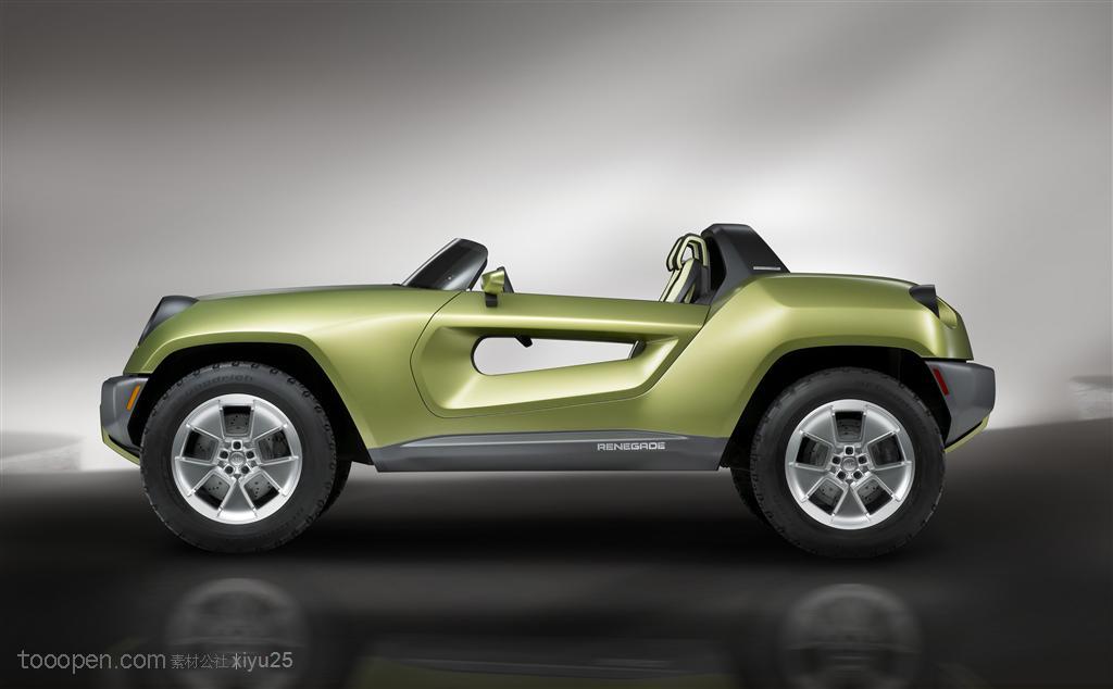 吉普越野车-绿色的概念车工业科技图片素材