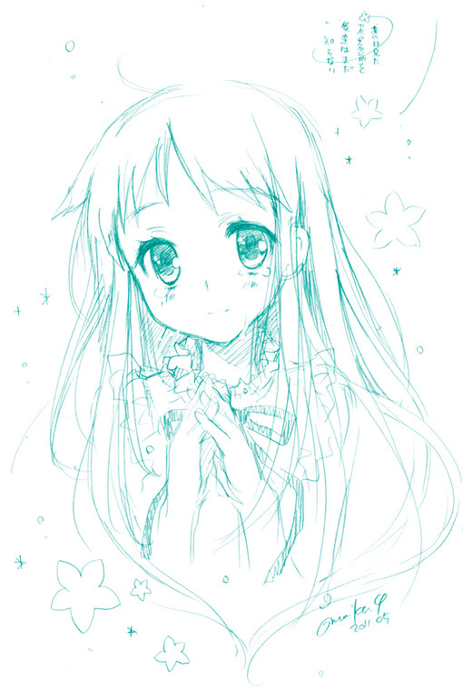 那朵花插画动漫 iphone壁纸 背景素材手绘 萌系q版女孩╯з ) 麽麽
